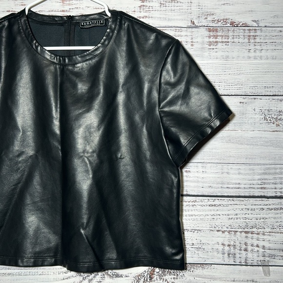 Bagatelle Black Boxy Crop Top Large - Picture 5 of 13